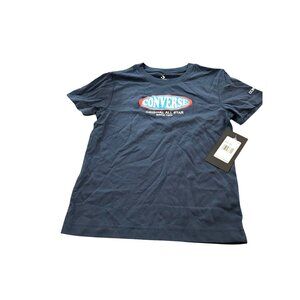 NEW Converse® Boys' Short Sleeve Graphic T-Shirt - Navy Blue Size XL: Cotton-Pol